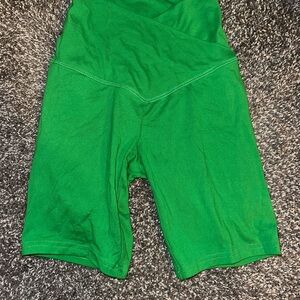 Wild Fable Green Bike Shorts High-Rise Stretch